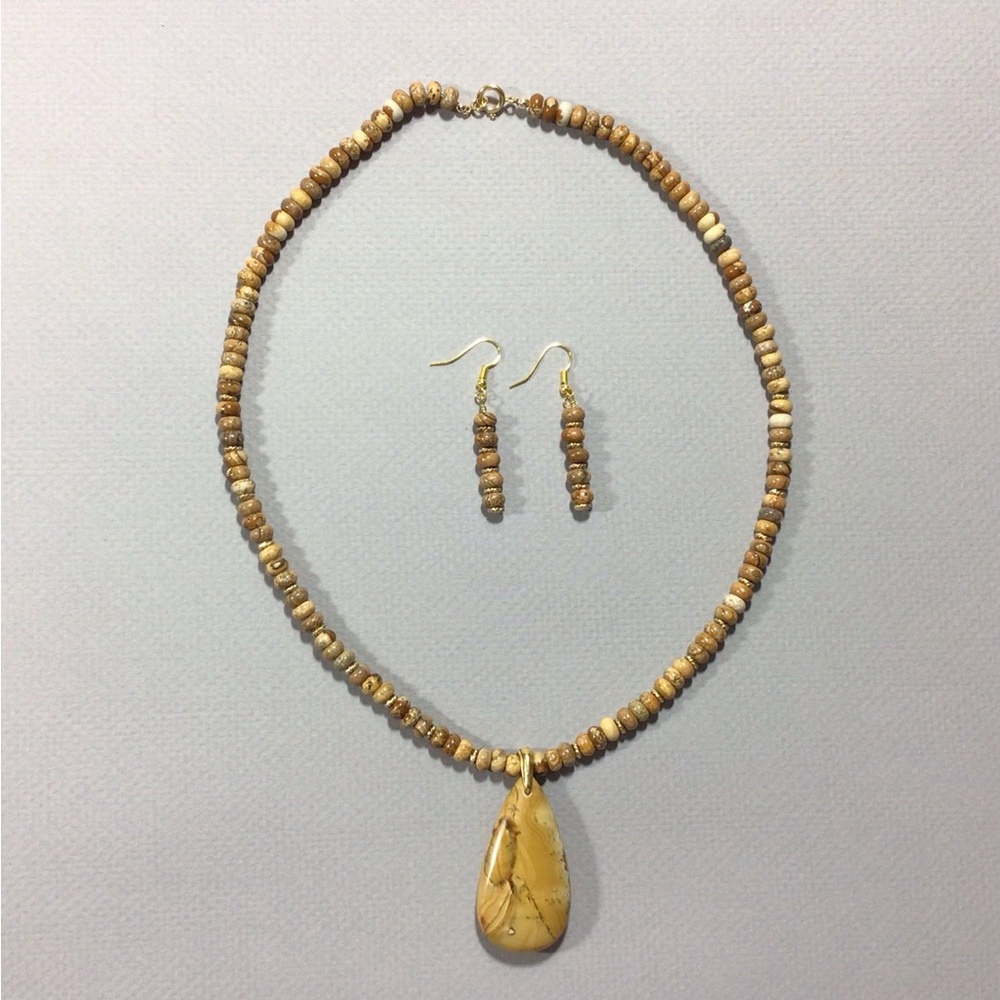 Natural Picture Jasper necklace with Pendant